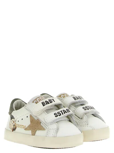 Golden Goose Kids' Baby School Sneakers In White