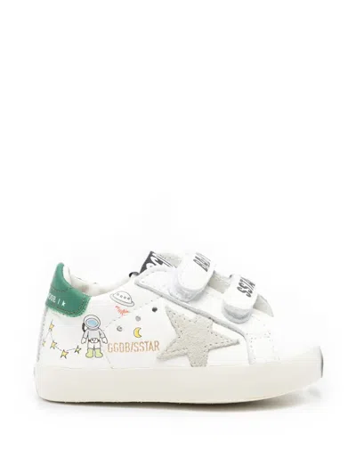 Golden Goose Baby School Sneakers In White