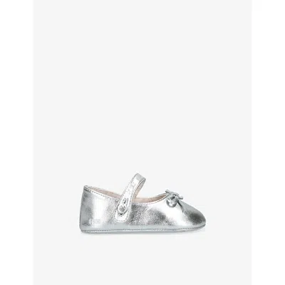 Golden Goose Silver Baby Sofi Leather Ballet Shoe