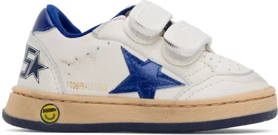 Golden Goose White June Sneakers For Kids With Star And Logo