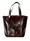 Golden Goose Bag 24.7 Ew Shiny Wavy Leather Body Gold Meta In Black