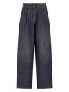 Golden Goose Journey Wide Leg Jeans In Black  