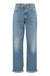 Golden Goose Baggy Jeans With Blue Turn-ups