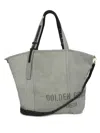 Golden Goose Military Green Canvas Shopping Bag In Gray
