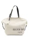 Golden Goose Spacious Beige Handbag With Dual Handles And Adjustable Strap In Beige