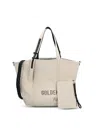 Golden Goose 24.7 Canvas Tote Bag With Tie Dye Print In Beige