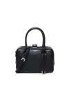 Golden Goose Life Black Sheepskin Bag And Gold Details In Black