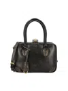 Golden Goose Vintage Leather Tote Bag With Adjustable Strap In Black