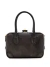 Golden Goose Luxe Leather Shoulder Bag With Top Handles In Black