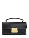 Golden Goose Venice Small Bag In Black Palmellate Leather And Gold Details In Black