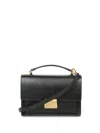Golden Goose 'venezia' Black  Hand Bag With Lettering Logo And Clasp Closure In Black