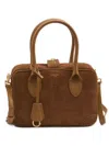 Golden Goose Suede Leather Bag In Leather Color In Brown