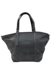 Golden Goose Antracite 247 Ew Canvas Shopping Bag In Gray