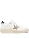 Golden Goose Ball Star 2 Sneakers With Gold Glitter Star And Black Glitter Heel Tab In Multi
