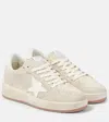 Golden Goose Ball Star 2 Leather-trimmed Suede Sneakers In Light Beige/milk