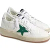 Golden Goose Superstar Lace-up Sneakers In White/green/silver