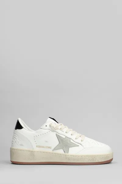Golden Goose Ball Star 2 Sneakers In White Leather