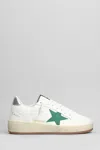 Golden Goose Ball Star 2 Sneakers In White Leather In White