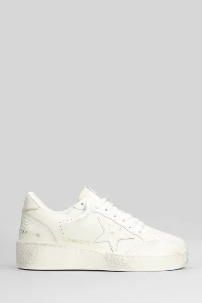 GOLDEN GOOSE BALL STAR 2 SNEAKERS IN WHITE LEATHER