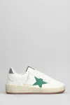 Golden Goose Ball Star 2 Sneakers In White Leather In White