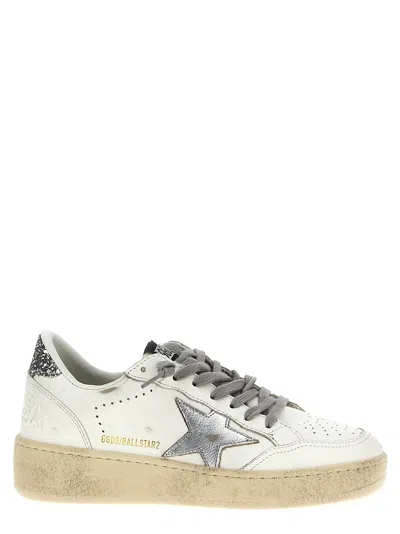 Golden Goose Ball Star 2 Sneakers In Silver