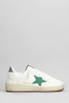 Golden Goose Ball Star 2 Sneakers In White Leather In White