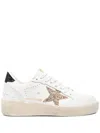 Golden Goose Ball Star 2 Sneakers With Gold Glitter Star And Black Glitter Heel Tab Shoes