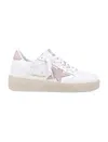 Golden Goose Ball Star 2 White Leather Sneakers In White Pink