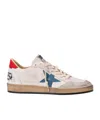 Golden Goose Ball Star Distressed-effect Sneakers In Nude