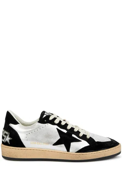 Golden Goose Ball Star Distressed Leather Sneakers In Multi