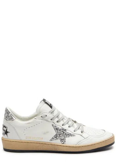 Golden Goose Deluxe Brand Women Ballstar Leather Sneakers With Logo On The Side In White