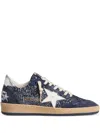 Golden Goose Ball Star Glitter-embellishment Sneakers In Blue