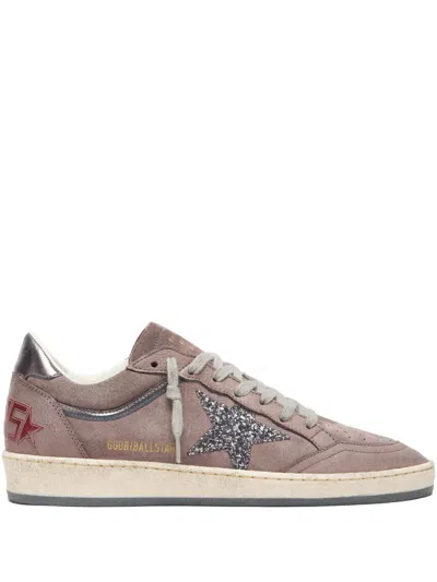 Golden Goose Ball Star Glitter-embellishment Sneakers In Purple