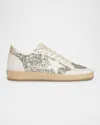 Golden Goose Ball Star Glitter Leather Low-top Sneakers In Multi