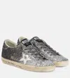 Golden Goose Sparkling Low Top Sneakers With Star Emblem In Metallic