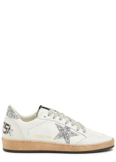 Golden Goose Deluxe Brand Women Ballstar Leather Sneakers With Logo On The Side In White