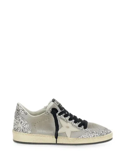 Golden Goose Ball Star Glitter-embellished Sneakers In Black