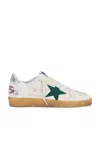 Golden Goose Leather Low Top Sneakers With Distressed Effect In Gray  Ice & Black