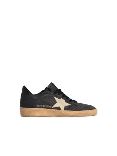 Golden Goose Ballstar Leather Toe Upper Star And Spur Nappa Heel In Gray