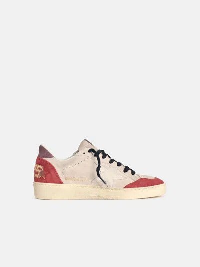 Golden Goose 'ball Star' Grey Suede Sneakers In Multi