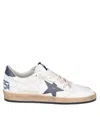 Golden Goose Classic Low-top Sneakers With Textured Leather Upper In White/blue