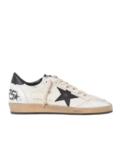 Golden Goose Ball-star Lace-up Low-cut Sneakers In White