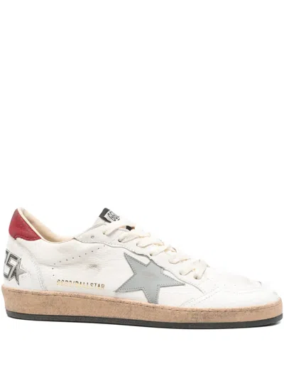 Golden Goose Ball Star Nappa Upper Suede Toe And Spur Leather Star Nabuk Heel Sneakers White