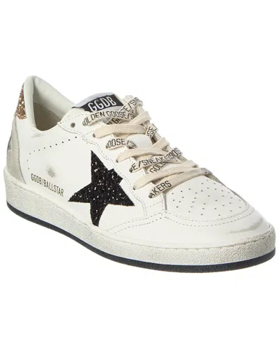 Golden Goose Ball Star Glittery Sneakers In Animal Print