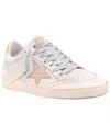 Golden Goose Ball Star Leather Sneakers With Iconic Contrasting Star