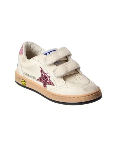 Golden Goose Kids' Ball Star Leather Sneaker In White
