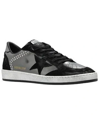 Pre-owned Golden Goose Ball Star Leather Sneaker Women's In Black/antracite
