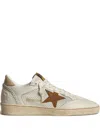Golden Goose Ball Star Leather Sneakers In Neutral