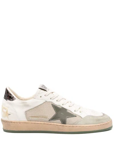 Golden Goose Ball Star Leather Sneakers In Neutral