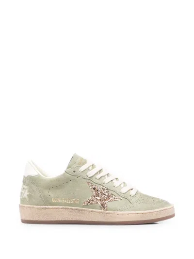 Golden Goose Ball Star Leather Sneakers In Animal Print